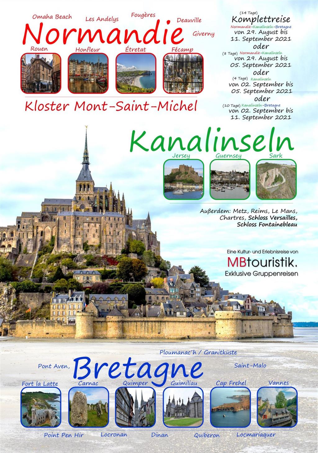 Reiseprospekt Normandie-Kanalinseln-Bretagne 2021
